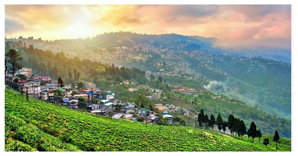 darjeeling rain clouds sunset