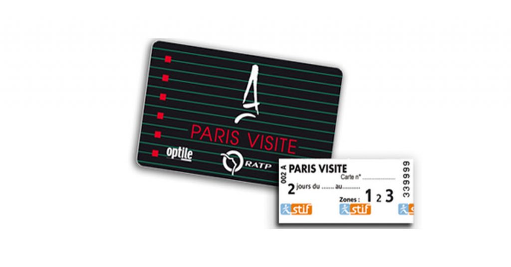 Paris Visite" tourist card
