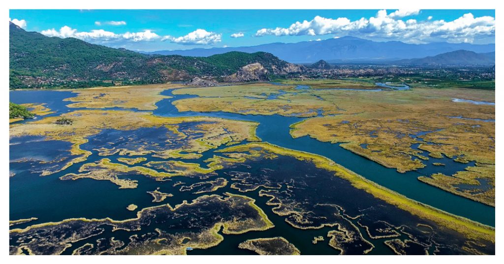 Dalyan River delta & Dalyan Beach, Turkey